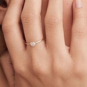 Gold Plated Cubic Zirconia Dainty Ring